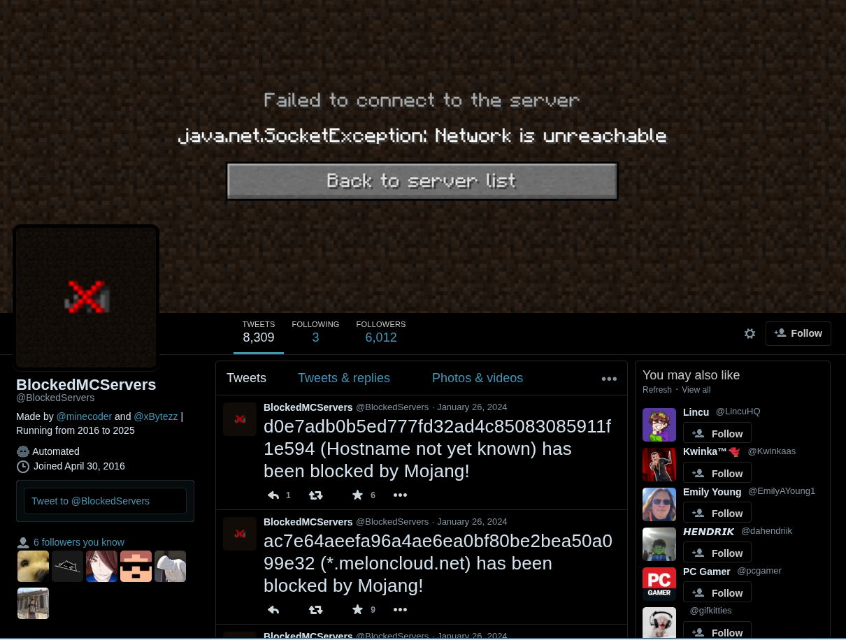 The old X/Twitter account